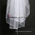 Los mejores precios elegante 2 capas de China Fabricación velo nupcial de la boda